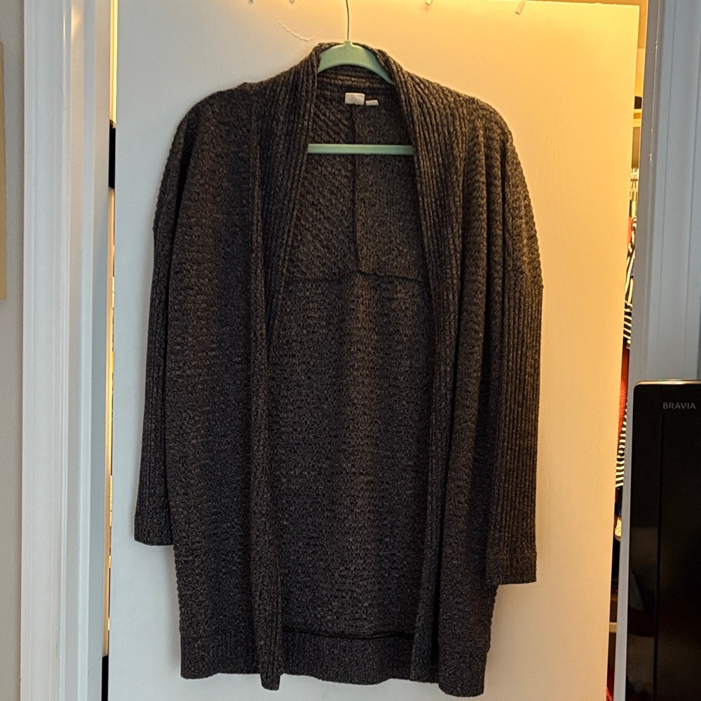 GAP Charcoal Open-Front Cardigan